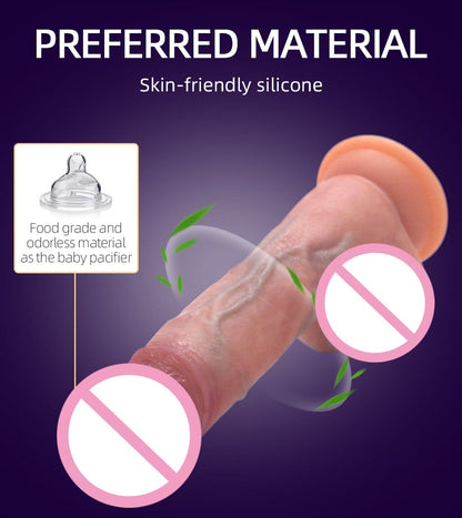 DRYWELL Realistic Cock Dildo Food Grade Silicone Sex Toys for her