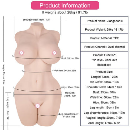 Lena realistic half body 28KG