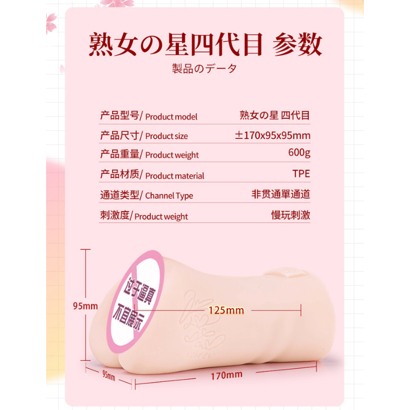 NPG Mature Star 4th Generation Sayama AI Hip & Vagina Masturbator  NPG熟女女优第四代佐山爱阴臀倒模飞机杯