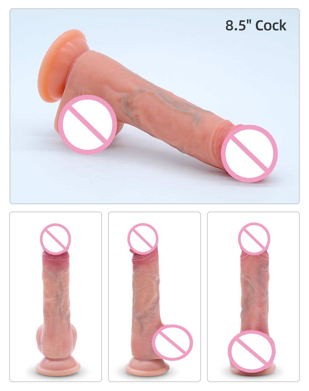 DRYWELL Realistic Cock Dildo Food Grade Silicone Sex Toys for her