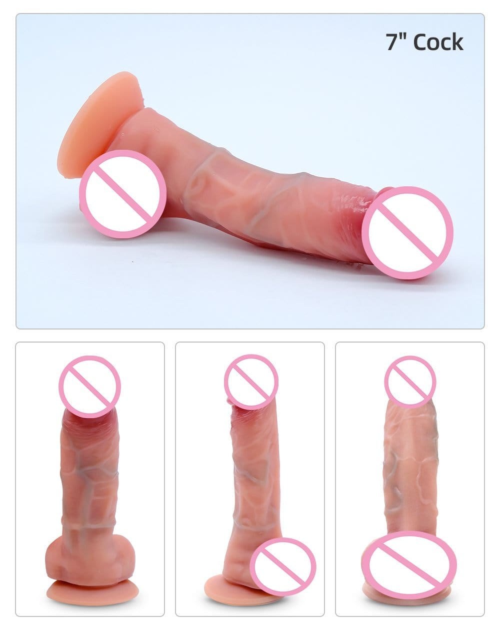 DRYWELL Realistic Cock Dildo Food Grade Silicone Sex Toys for her
