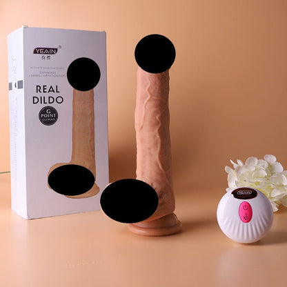 Yeain Realistic Dildo For Her Heating Thrusting Swing Huge Didlo 21CM With Remote Control