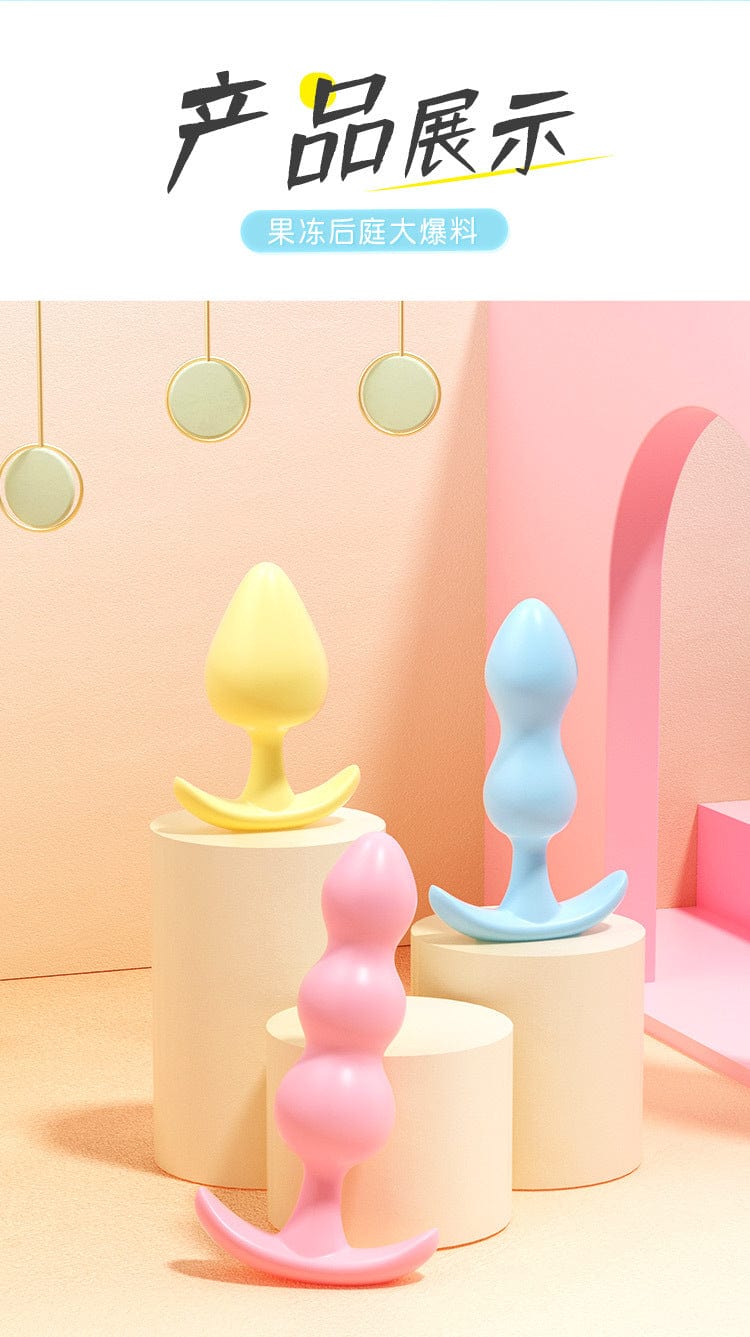 MizzZee Jelly Butt Plug TPE Material 3 sizes in 1